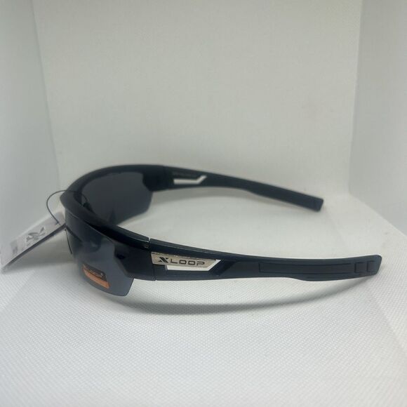 X-Loop Wrap Semi-Rimless Mens Shades Sunglasses - Picture 3 of 3
